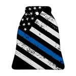 USA Flag The thin blue line I back the blue USA Flag Grunge on black background Bell Ornament (Two Sides) Back