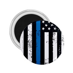 I Back The Blue The Thin Blue Line With Grunge Us Flag 2 25  Magnets by snek