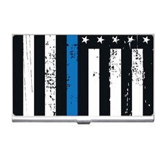 I Back The Blue The Thin Blue Line With Grunge Us Flag Business Card Holder by snek