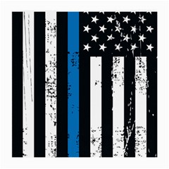 I Back The Blue The Thin Blue Line With Grunge Us Flag Medium Glasses Cloth by snek