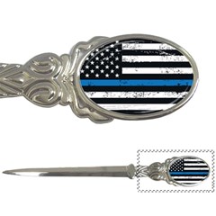 I Back The Blue The Thin Blue Line With Grunge Us Flag Letter Opener by snek