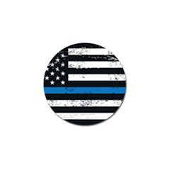 I Back The Blue The Thin Blue Line With Grunge Us Flag Golf Ball Marker by snek