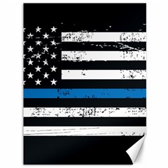 I Back The Blue The Thin Blue Line With Grunge Us Flag Canvas 36  X 48  by snek