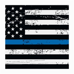 I Back The Blue The Thin Blue Line With Grunge Us Flag Medium Glasses Cloth (2-side) by snek