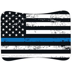 I Back The Blue The Thin Blue Line With Grunge Us Flag Velour Seat Head Rest Cushion by snek