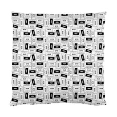 Tape Cassette 80s Retro Genx Pattern Black And White Standard Cushion Case (one Side) by genx