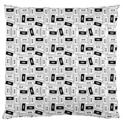 Tape Cassette 80s Retro Genx Pattern Black And White Standard Flano Cushion Case (two Sides) by genx