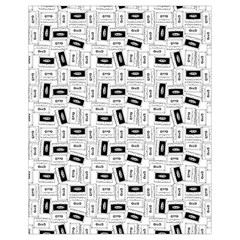 Tape Cassette 80s Retro Genx Pattern Black And White Drawstring Bag (small) by genx