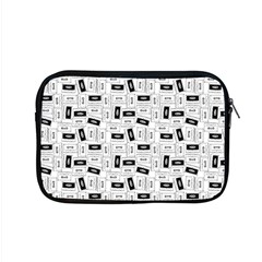 Tape Cassette 80s Retro Genx Pattern Black And White Apple Macbook Pro 15  Zipper Case by genx