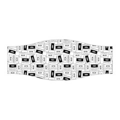 Tape Cassette 80s Retro Genx Pattern Black And White Stretchable Headband by genx