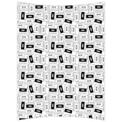 Tape Cassette 80s Retro Genx Pattern Black And White Back Support Cushion by genx