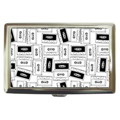 Tape Cassette 80s Retro Genx Pattern Black And White Cigarette Money Case by genx