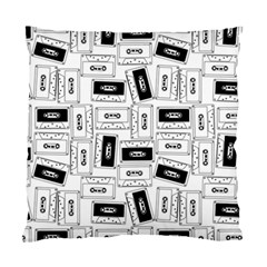 Tape Cassette 80s Retro Genx Pattern Black And White Standard Cushion Case (one Side) by genx