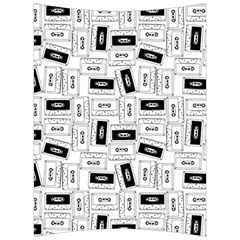 Tape Cassette 80s Retro Genx Pattern Black And White Back Support Cushion by genx