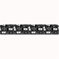 Tape Cassette 80s Retro Genx Pattern Black And White Small Bar Mats by genx