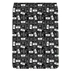 Tape Cassette 80s Retro GenX Pattern black and White Removable Flap Cover (L)