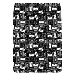 Tape Cassette 80s Retro GenX Pattern black and White Removable Flap Cover (S)