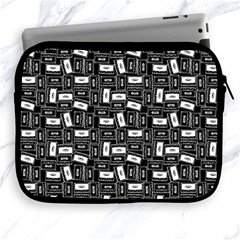 Tape Cassette 80s Retro Genx Pattern Black And White Apple Ipad 2/3/4 Zipper Cases by genx