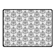 Scarab Pattern Egyptian Mythology Black And White Double Sided Fleece Blanket (small)  by genx