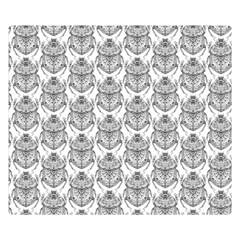 Scarab Pattern Egyptian Mythology Black And White Double Sided Flano Blanket (small)  by genx