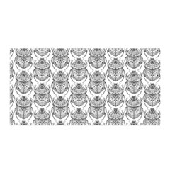 Scarab Pattern Egyptian Mythology Black And White Satin Wrap by genx