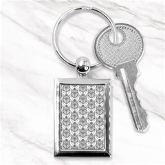 Scarab Pattern Egyptian Mythology Black And White Key Chains (rectangle)  by genx