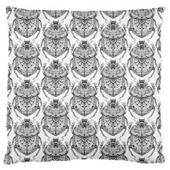 Scarab Pattern Egyptian Mythology Black And White Large Cushion Case (one Side) by genx