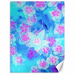 Blue And Hot Pink Succulent Underwater Sedum Canvas 36  X 48  by myrubiogarden