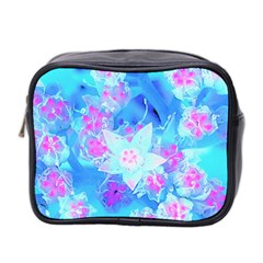 Blue And Hot Pink Succulent Underwater Sedum Mini Toiletries Bag (two Sides) by myrubiogarden