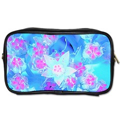 Blue And Hot Pink Succulent Underwater Sedum Toiletries Bag (one Side) by myrubiogarden