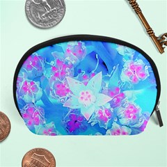 Blue And Hot Pink Succulent Underwater Sedum Accessory Pouch (large) by myrubiogarden