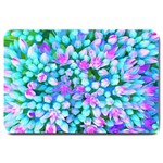 Blue And Hot Pink Succulent Sedum Flowers Detail Large Doormat  30 x20  Door Mat