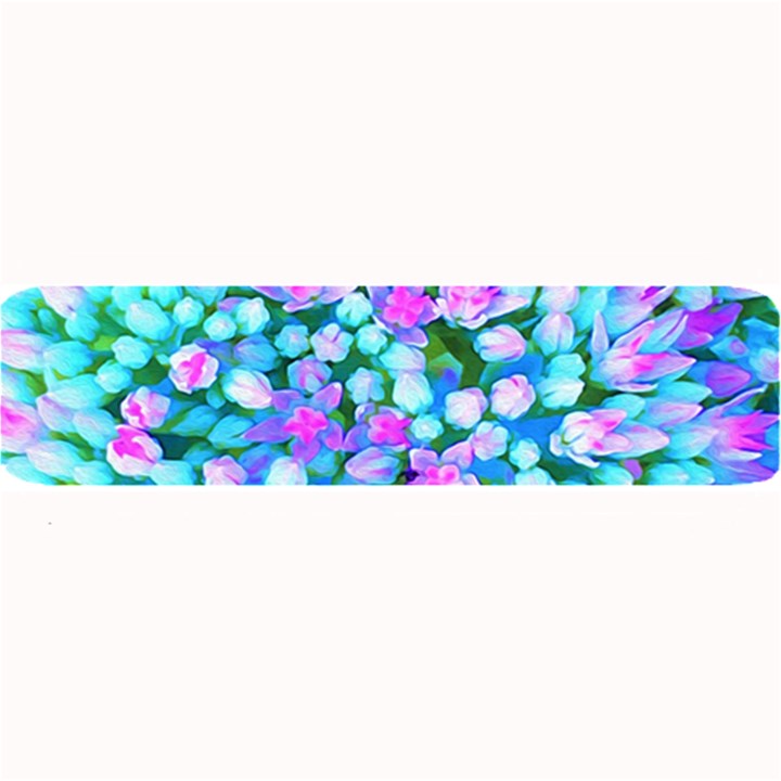 Blue And Hot Pink Succulent Sedum Flowers Detail Large Bar Mats