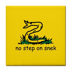 No Step On Snek Gadsden Flag Meme Parody Tile Coasters by snek