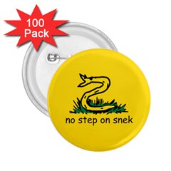 No Step On Snek Gadsden Flag Meme Parody 2 25  Buttons (100 Pack)  by snek