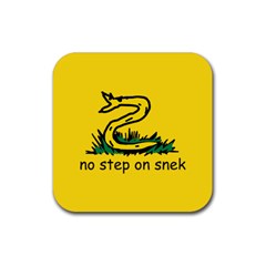 No Step On Snek Gadsden Flag Meme Parody Rubber Coaster (square)  by snek