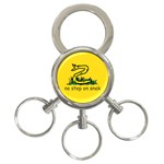 No Step On Snek Gadsden Flag Meme Parody 3-Ring Key Chains Front