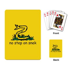 No Step On Snek Gadsden Flag Meme Parody Playing Cards Single Design by snek