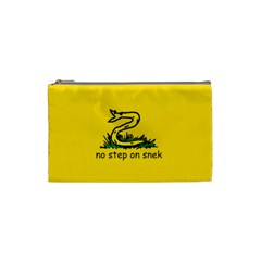 No Step On Snek Gadsden Flag Meme Parody Cosmetic Bag (small) by snek