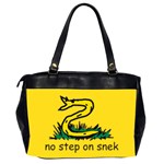 No Step On Snek Gadsden Flag Meme Parody Oversize Office Handbag (2 Sides) Back