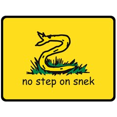 No Step On Snek Gadsden Flag Meme Parody Fleece Blanket (large)  by snek