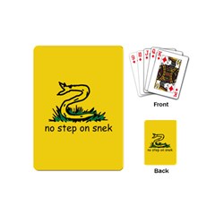 No Step On Snek Gadsden Flag Meme Parody Playing Cards (mini) by snek