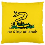 No Step On Snek Gadsden Flag Meme Parody Large Cushion Case (One Side) Front