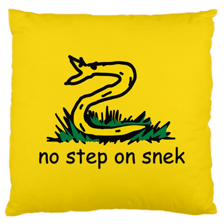 No Step On Snek Gadsden Flag Meme Parody Large Cushion Case (One Side)