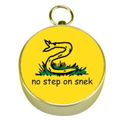 No Step On Snek Gadsden Flag Meme Parody Gold Compasses by snek