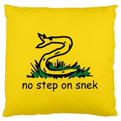 No Step On Snek Gadsden Flag Meme Parody Standard Flano Cushion Case (one Side) by snek