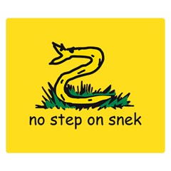 No Step On Snek Gadsden Flag Meme Parody Double Sided Flano Blanket (small)  by snek