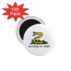 No Step On Snek Gadsden Flag Meme Parody On White Background 1 75  Magnets (100 Pack)  by snek