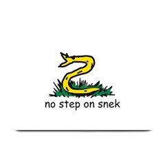 No Step On Snek Gadsden Flag Meme Parody On White Background Plate Mats by snek