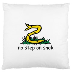 No Step On Snek Gadsden Flag Meme Parody Standard Flano Cushion Case (two Sides) by snek